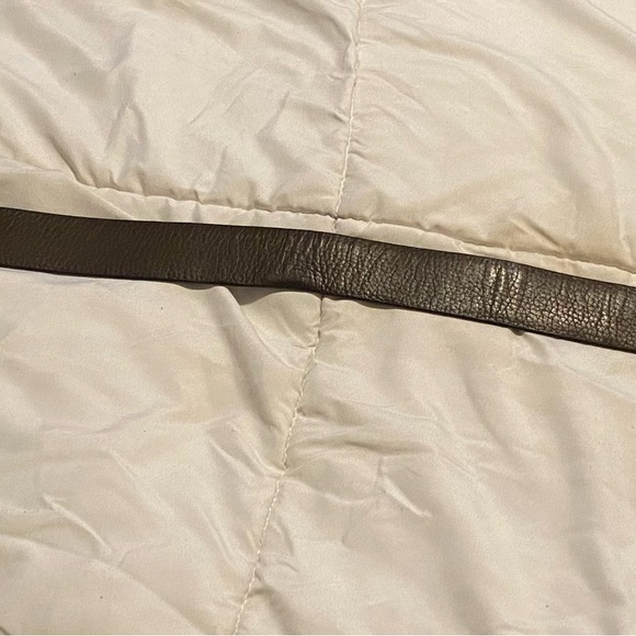 Tom Ford reversible brown/black leather men’s belt, silver T. - Picture 3 of 4